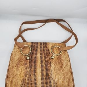 DUE FRATELLI croco embossed purse.